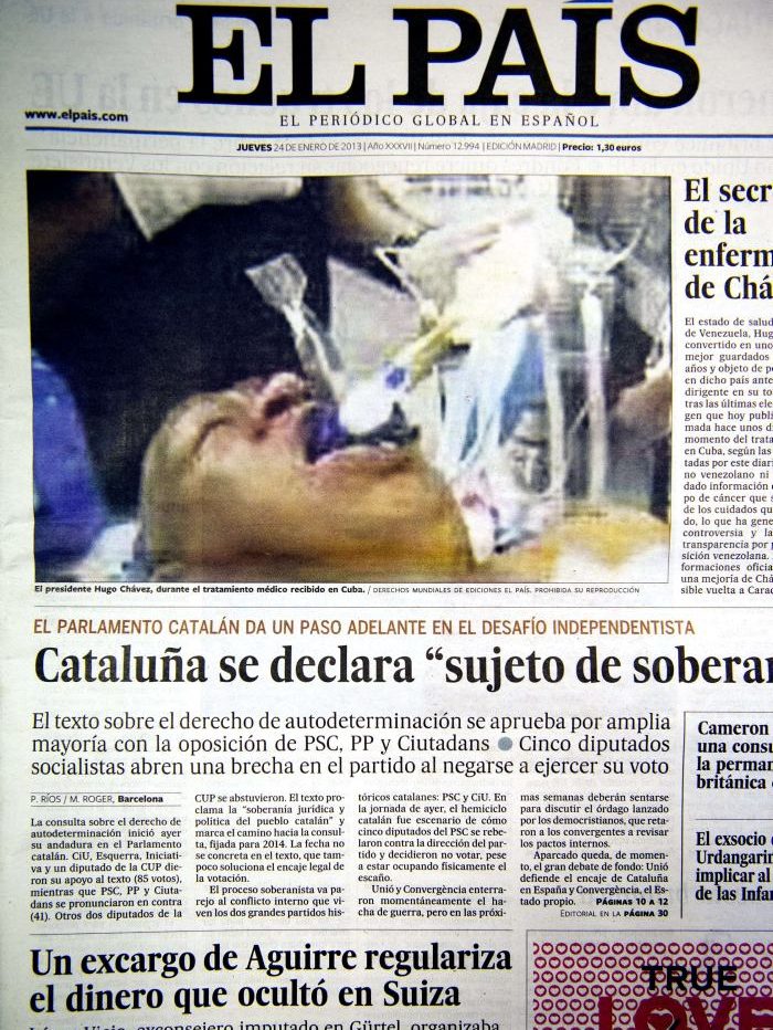 fotografía de portada de El País dilema entre periodismo y ética fotografía de portada de El País dilema entre periodismo y ética
